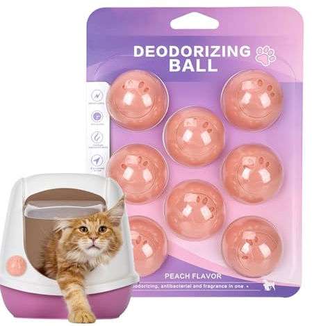 Geruchseliminator Kugeln 8 Stück Natürliche Langanhaltende Haftende | Deodorierball Als Lufterfrischer Für Hunde Für Möbel Badezimmer Schlafzimmer Küche Käfig Katzenklo und