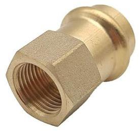 Rotguss Messing Pressfitting V Kontur Innengewinde, DVGW, Trinkwasserinstallation, Heizungsinstallation (28mm - 1)