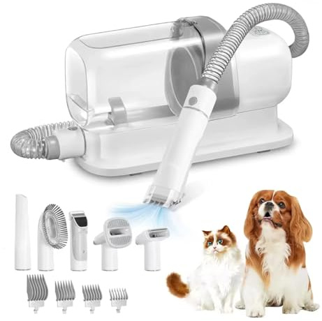 FellClean Pro - Staubsauger & Tierpflegeset für Hunde und Katzen 2,3 l Fassungsvermögen, größerer Staubbehälter für Tierhaare, Hundebürsten-Staubsauger zur Tierhaarentfernung