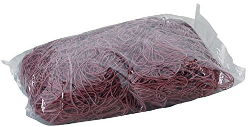 ALCO-Albert - Gummiringe Ø 65 mm, 1 kg rot | Vielseitige Gummibänder zum Bündeln von Briefen, Akten, Karten und Unterlagen