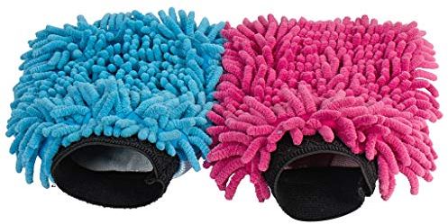 Mikrofaser Handschuh | Waschhandschuh Auto Mikro | Ideal als Autoschwamm lackschonend und Staubbürste | Alternative zur Felgenbürste Microfaser