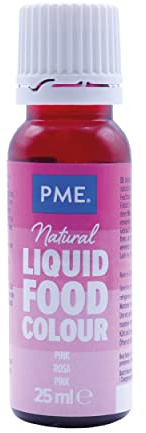 PME 100% Natural Food Colour Liquid - Pink (25ml)