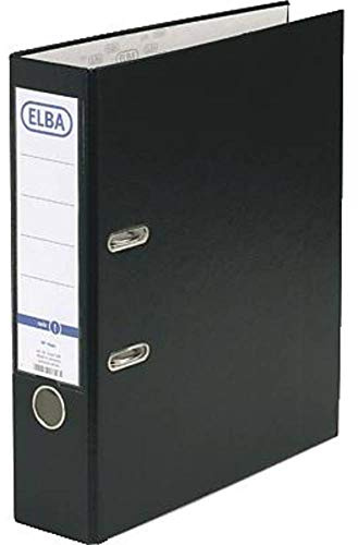 Elba Ordner rado Basic DIN A4 Rueckenbreite: 80mm Schwarz 2 Buegel 10456SW,1 Stück