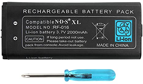 OSTENT Batteria ricaricabile agli ioni di litio da 2000 mAh + kit di attrezzi compatibile per Nintendo NDSiLL NDSiXL