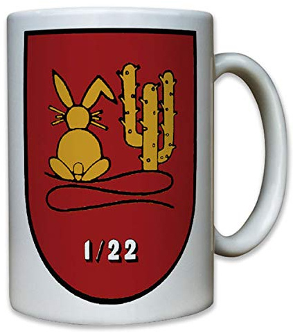 1 FlaRakBtl 22 Bundeswehr Luftwaffe Hasen Wappen Sauerland Kaserne - Tasse #8045