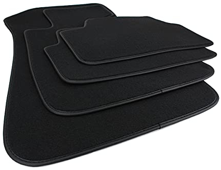 kfz-premiumteile24 Fußmatten Kompatibel mit 1er E87 4-Türer Baujahr 2004-2011 X1 E84 (s-Drive) Velours Stoffmatten Automatten Premium Qualität Autoteppiche Schwarz 4-teilig