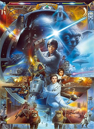 empireposter Star Wars Luke Skywalker Collage - Disney Foto-Tapete - Wallpaper - Mural 184x254cm - 4-teilig. Beigelegt sind eine Packung Kleber und eine Klebeanleitung.