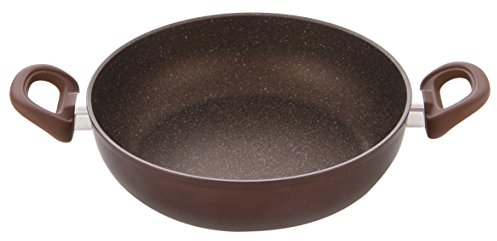 ILLA gc5324 Pfanne Gourmet mit Beschichtung Rock 5 Schichten mit mineralienpartikel, Aluminium, Bronze