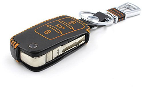 Happyit portachiavi auto in pelle per Volkswagen Jetta Golf Passat Beetle polo Bora 3 e altro telefono
