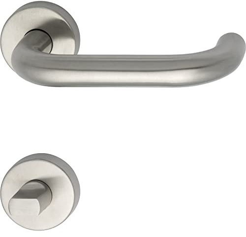 MARCHESI Drückergarnitur HARMONIE - auf Rosette WC, 38-45, Edelstahl matt