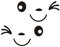 VORCOOL 11x5cm Auto Aufkleber Smiley Gesicht Rückspiegel Auto Aufkleber Auto Aufkleber (Schwarz)