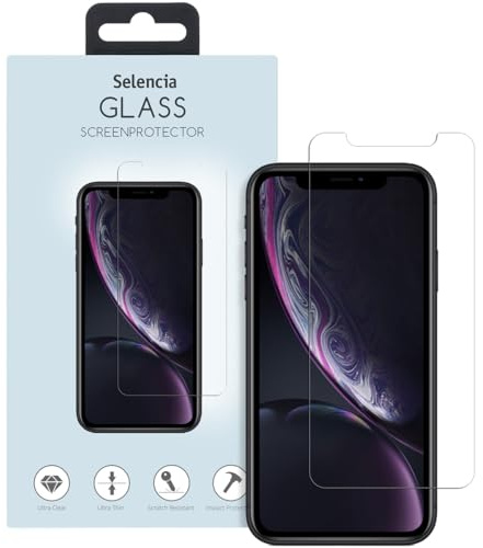 SELENCIA kompatibel mit iPhone Xr, iPhone 12 Pro, iPhone 12, iPhone 11 Screenprotector – Schutzfolie aus gehärtetem 9H Glas – Displayschutz folie [Ultradrünn, Kristallklar & Kratzfest]