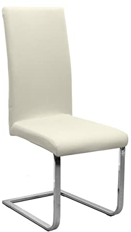Stuhlhusse Jersey, elastische Stretch Husse Baumwolle Bi-Elastic, Farbe wählbar, Creme