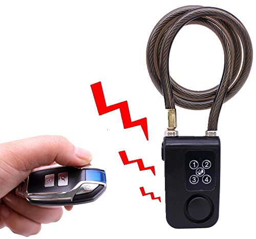 Hakeeta - Cerradura antirrobo para bicicleta,Alarma de vibración inalámbrica,Cerradura inteligente de la bicicleta con LED Indicación,Impermeable y a prueba de polvo,Fácil de llevar