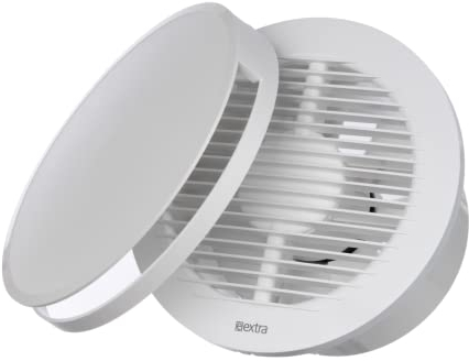 EUROPLAST Ø 150mm Leise Badlüfter, Wand-ventilatoren Abluftventilator Deckenventilator mit Kugellager - Kunststoff - Weiß