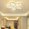 Modern Wohnzimmer Schlafzimmer Deko LED Lampe Deckenleuchte Dimmbar mit Fernbedienung Deckenlampe Blume Design Decke-Pendelleuchte Acryl Schirm für Esstisch Wohn Küche Mädchen Zimmer Bad (L70cm)