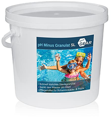 yourGEAR pH Minus Granulat SL schnelllöslicher pH Senker zur optimalen ph-Wert Stabilisierung des Pool-Wassers 1,5 kg oder 7 kg Gebinde zur Auswahl [7kg]