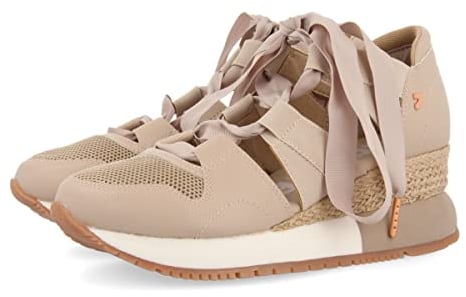 Sneakers Beige Tipo Espadrille para Mujer LIZARDA