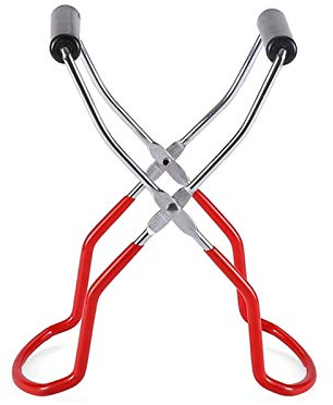 Einmachlippe aus Edelstahl, rutschfeste Küchenzange mit Griff für einen sicheren Griff, Fläschchen aus Glas für Restaurant Küche 22,5 x 8,7 x 5 cm