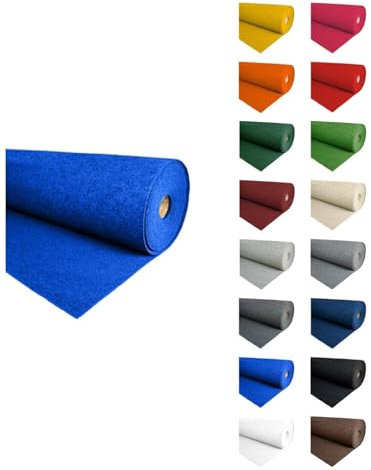 Jardin202 - Alfombra para Eventos Moqueta Ferial | 2m Ancho 2 Metros (Ancho) x 30 Metros (Largo) (78 - Azul eléctrico)