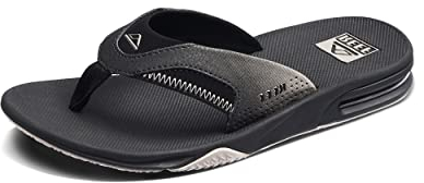 Reef Men's Fanning Sandals/Flip Flops Black/Taupe Fade