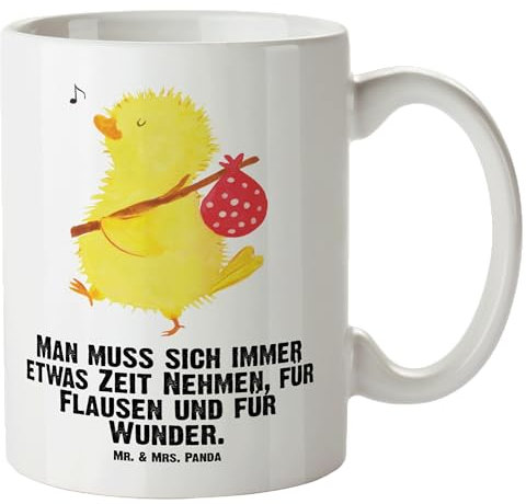 Mr. & Mrs. Panda XL Tasse Küken Wander - Ostergeschenke, Osterdeko, Geschenk, Große Tasse, Ostern Kinder, Wunder, Frühlingsgefühle, XL Teetasse,