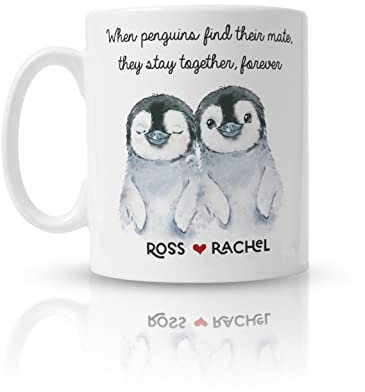 Pink Positive Personalised Mug You're My Penguin Mug Gift for husband or wife, Valentines day gift for him, Personalised Valentines day gift for her