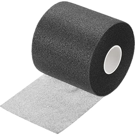 PATIKIL 30 Yard x 2.8 Badminton Greifen Kissen Wickeln PE Tennis Schläger Greifen Klebeband Trägerfolie Handgriff rutschfest Kissen Zubehör Schwarz