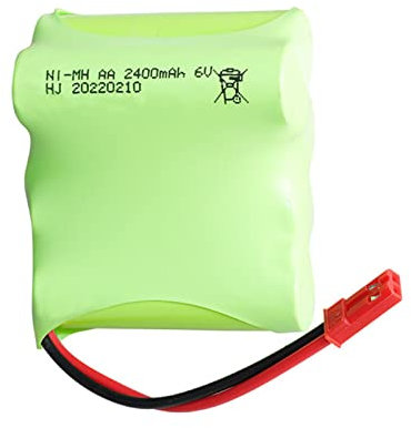 CSTAL High Performance Backup Battery, AA 6.0V 2400Mah Rechargeable NI-MH Battery Pack, 1+4 Arrangement, for RC Car Truck Boat Electric Toys,B