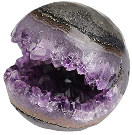 YEDECOR Cluster di Ametista di Cristallo curativo Naturale Ammasso di Cristallo Sfera Esemplare di geode di Gemme minerali Druzy Viola Bella Pietra Ametista per Decorazioni, Reiki, Regalo,400g