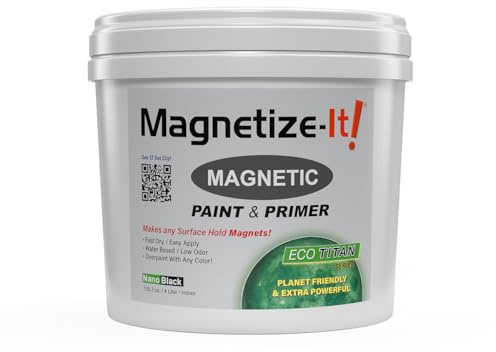 Magnetic Paint & Primer (Water Based) – ECO TITAN Extra Strong, Sustainable, Easy to Apply 4L, Black