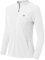 AjezMax Damen Sportjacke mit Zip Laufjacke Langarm Einfarbig Funktionsjacke Wanderjacke Leicht Sport Oberteil Atmungsaktive Weiß M