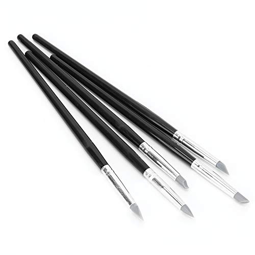 silikonpinsel zum malen,Gummipinsel Acrylmalerei,Silikon-Ton-Bildhauer-Werkzeuge,Farbformer Für Malerei,Keramik Und Töpferei,5-Teiliges Ton-Bildhauer-Werkzeug-Set,Silikon-Kopf-Skulptur-Werkzeuge,Forme