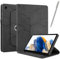 Netany Coque pour Samsung Galaxy Tab A8 10.5-Pouce 2021 (Sm-X200 / X205 / X207), PU Flip avec [Stylet] Fonction Support Étui Rotatif à 360° [Sommeil/Réveil Automatique] - Noir