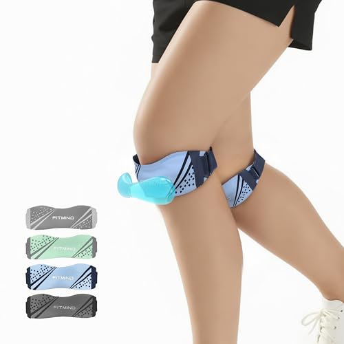 FITMIND Adjustable Knee Brace x2, Patellar Tape, Meniscus and Ligament Knee Pads with Strap for Tendon Relief, Stabilization of the Joint in Tennis, Running,Joint Stabilization