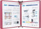 HSOYGE Referenz-Organizer zur Wandmontage – Katalog-Präsentationsständer, mit 5 Präsentationsfächern, Wandmontage-Referenzsystem, 10-Blatt-Taschen, Wand-Display-Ordner (rot)