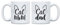 GERILEO Tasses Maman et Papa chat - Pack de 2 tasses amusantes Cat Mom et Cat Dad - Tasses pour les amoureux des chats (Tasses Blanches)