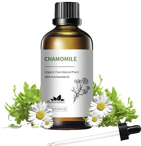 Kamillenöl Mumianhua Ätherische Öle Kamille Reine Kamille Öl für Haut, Haar, Diffusor, Kerze, Seife Aromatherapie 100 ml