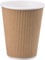 DeinPack 25 Riffelbecher 200 ml doppelwandig | to Go Pappbecher aus braunem Kraftkarton I Umweltfreundliche Kaffee Trinkbecher mit Hitzebarriere 200 ml / 8 oz I Kaffeebecher