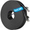 Cable Ethernet 30 Metros, Cat 6 Cable LAN Alta Velocidad Cable de Red 30m Plano 1Gbps - RJ45 30m Largo Gigabit Negro Cable de Internet para Switch Rúter