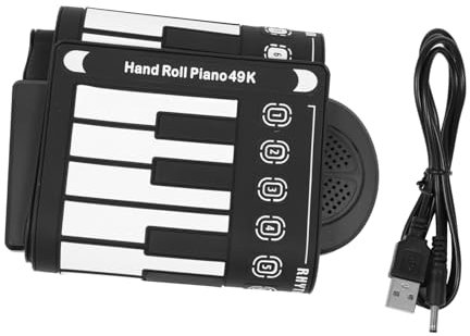 Abaodam Folding Piano Boys and Girls Piano Keyboards Hand Rolled up Rhythms Recording Function Portable Electronic Keyboard