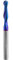 Bestgle Fresa de punta de bola en espiral con vástago de 1/4 pulgadas, 2 flautas, fresadora CNC, fresadora de carburo con revestimiento azul nano 1/4 x 1/4 x 1-1/8 x 3