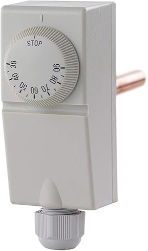 Termobrico TERMOSTATO AD IMMERSIONE TURE 10 elettromeccanico in custodia plastica, ad immersione, regolabile da 30 a 90°C, lunghezza 10 cm
