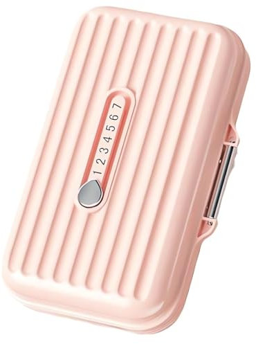 Ptyism Pillendose für Unterwegs Tablettenbox 7 tage für unterwegs(Pink)Reise Pillenbox,Pill Organizer Travel Für Reise und Tägliches Gebrauch usw