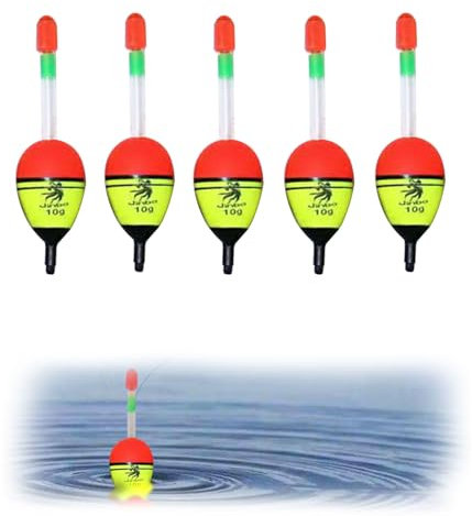 MagiSel Angeln Schwimmt, Angeln Bobber Float, 5 Stück Posen Set 10g, Leuchtend Angeln Schwimmt Posen Set, Eva Angelposen, Angelposen Nacht, Angelposen Und Bobbern, für Crappie, Hecht, Barsch, Karpfen