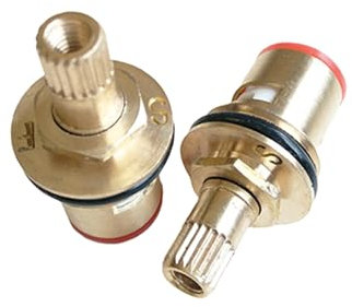 jojofuny 2 Piezas grifo de reemplazo de agua fría caliente espumadera de freidora grifo de agua pantalla de rompecabezas de bricolaje grifos núcleo del grifo núcleo cerámico centro Golden