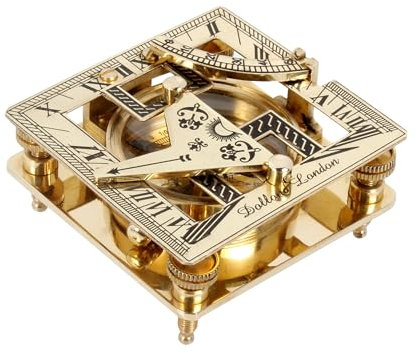 Handcrafted Trading Co. Sonnenuhr-Kompass aus Messing