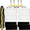 Kit de pièces de rechange pour aspirateur robot Tesvor et Neatsvor - Accessoires compatibles avec Tesvor X500 Pro, M1, T8, S6 et Neatsvor X500, X600 - 1 rouleau à brosse, 4 filtres, 4 brosses