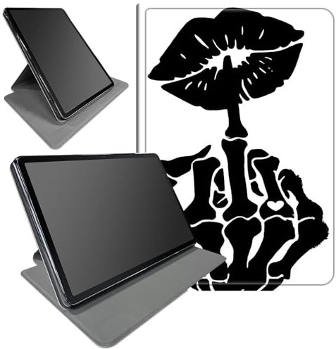 DIGTIALL Case for Fire 7 Tablet (12th Generation, 2022 Release) Finger Lip Theme 360 Degree Rotating Stand Smart Protective Cover for Fire 7 2022 Tablet