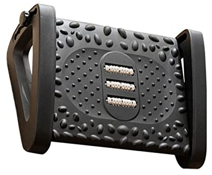 OFFSCH Fußstütze Schreibtisch Fußhocker Fürs Büro Aus Kunststoff Tragbarer Fußhocker Mit Massagefunktion rutschfest Vielseitig Einsetzbar